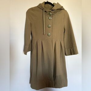 Old Navy Kids Olive Green Hooded Pea Coat